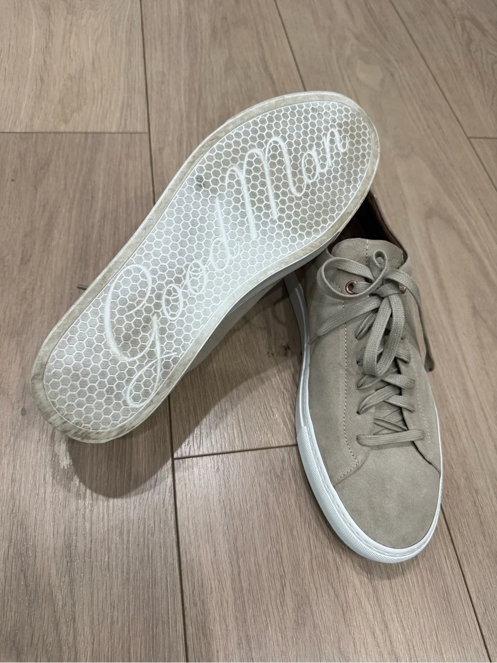 Good Man Brand Men's Suede Sneakers in Light beige